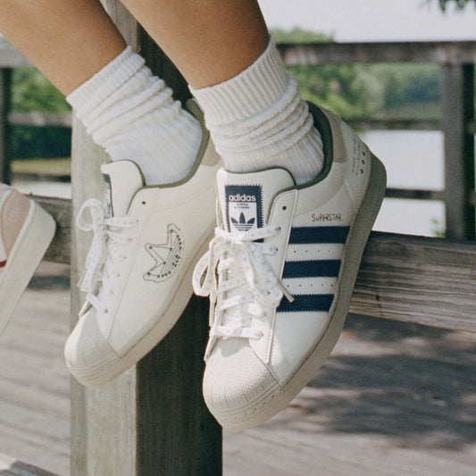 Adidas YU Nagaba Superstar Sneakers - White / Light Taupe / Dark Navy - view 1