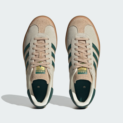 Adidas Gazelle BOLD W Sneakers - Off White / Dark Green / Tan - view 5