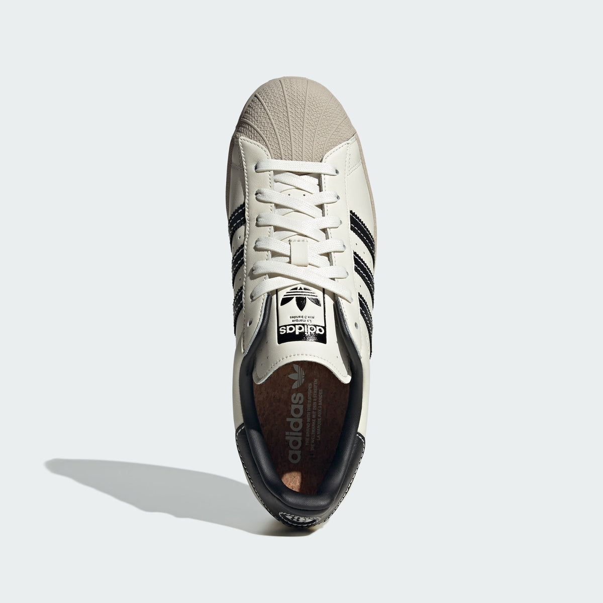 Adidas Superstar Sneakers - Off White / Khaki Brown / Black - view 3