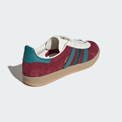 Adidas Gazelle Indoor Sneakers - Better Scarlet / Chalk White / Gold - view 2