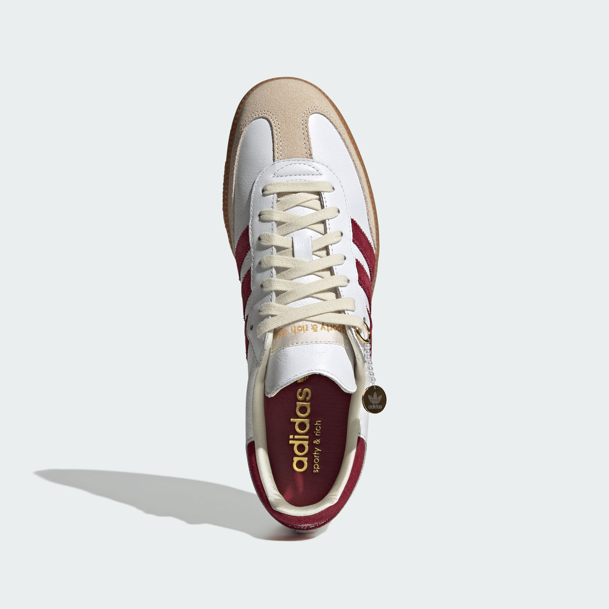 Adidas Sporty & RICH Samba OG Sneakers - White / Red / Light Brown - view 4