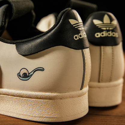 Adidas Melting Sadness Superstar Sneakers - White / Black / Silver White - view 4
