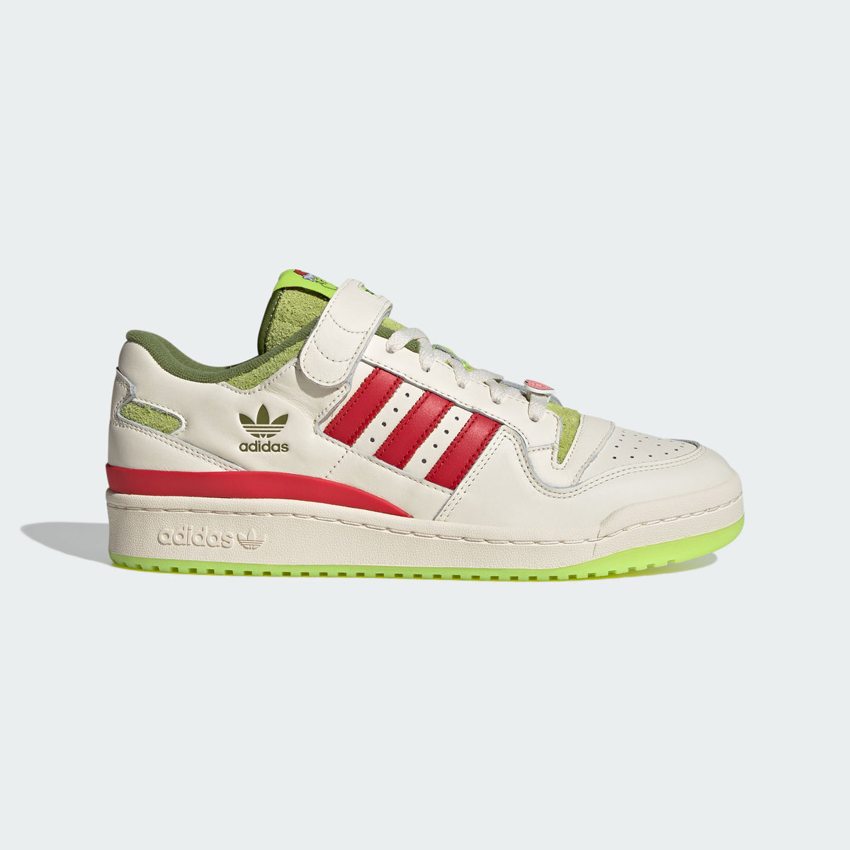 Adidas THE Grinch x Forum LOW Sneakers - Off White / Green / Red - view 1