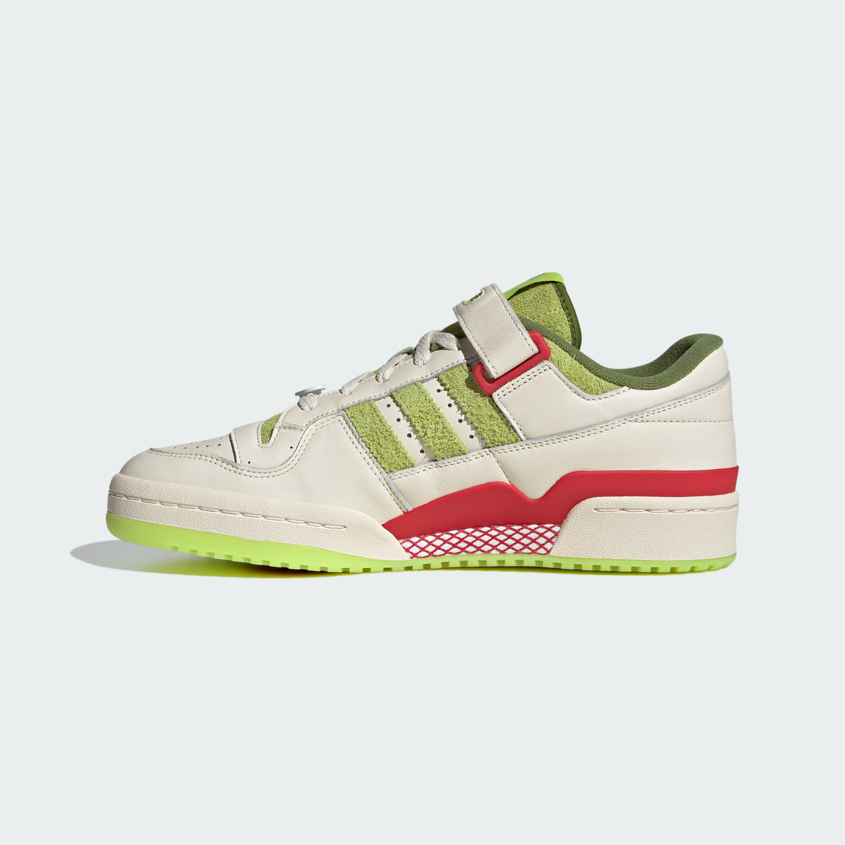 Adidas THE Grinch x Forum LOW Sneakers - Off White / Green / Red - view 2