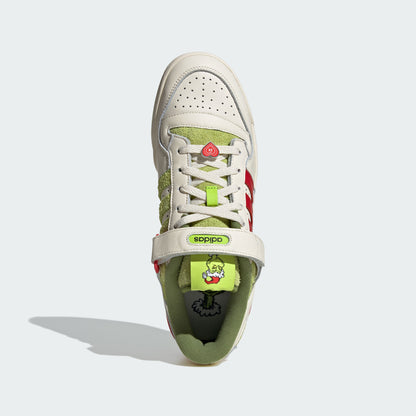 Adidas THE Grinch x Forum LOW Sneakers - Off White / Green / Red - view 3