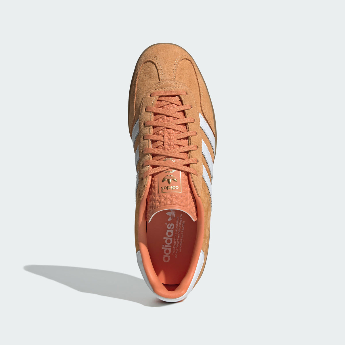 Adidas Gazelle Indoor Sneakers - Pale Khaki Brown / White - view 3