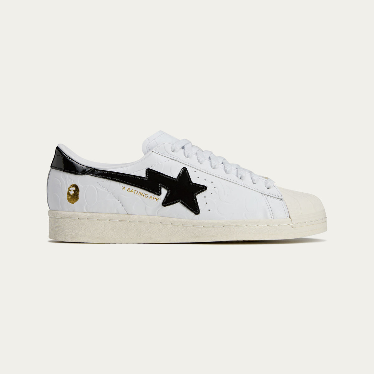 Adidas SSTR V BAPE Sneakers - White / Black / Chalk White - view 1