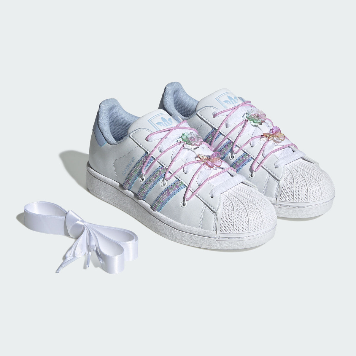 Adidas Superstar II W Sneakers - White / Pale Pink Blue / Soft Purple - view 7