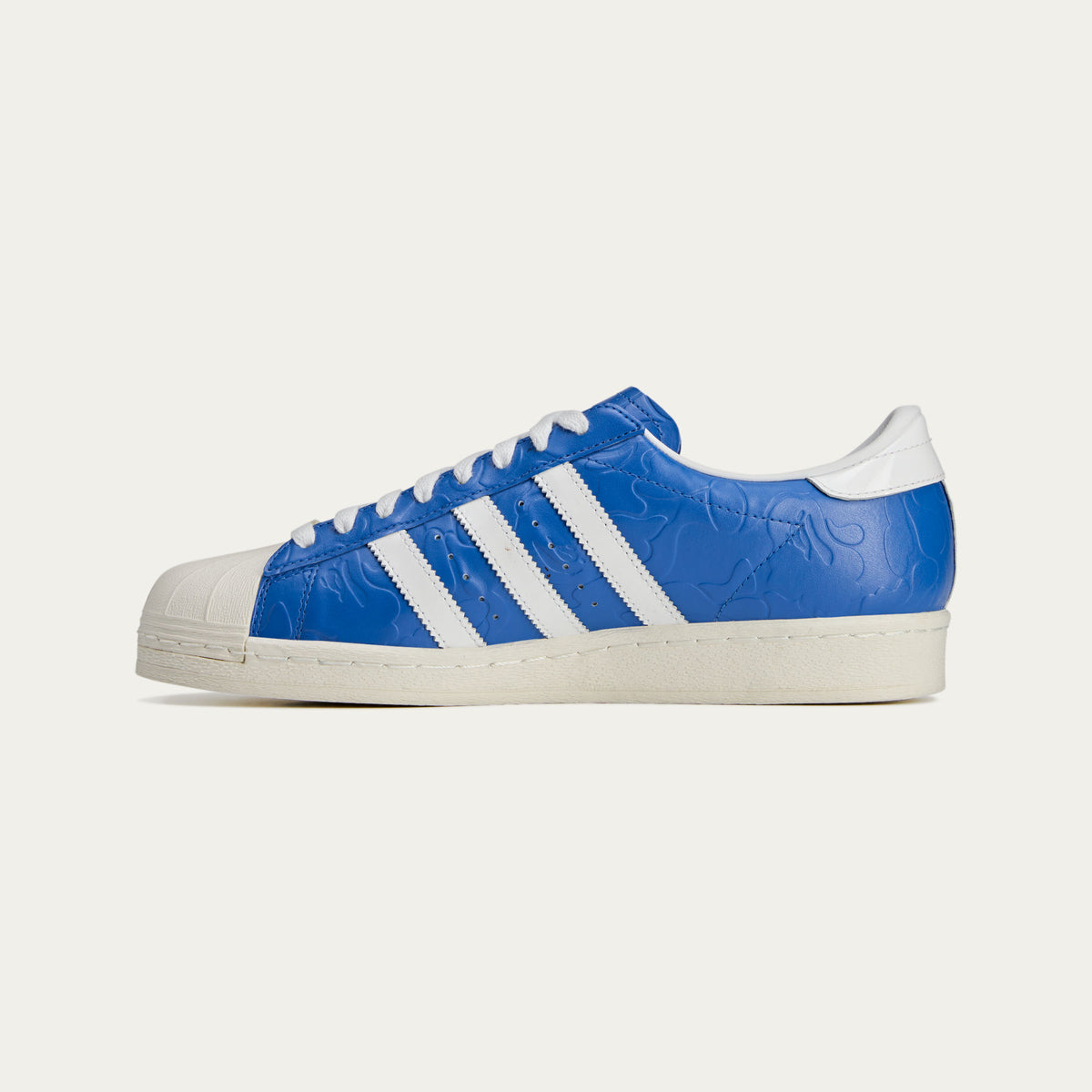 Adidas SSTR V BAPE Sneakers - Blue / White / Chalk White - view 6