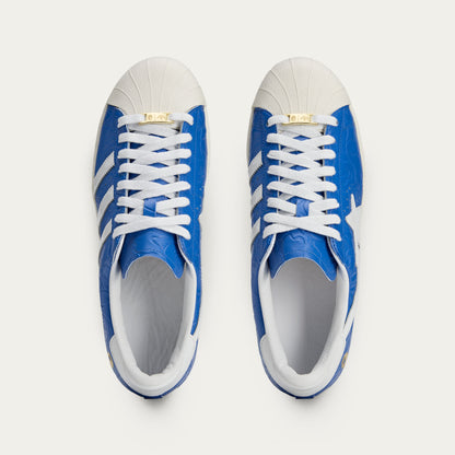 Adidas SSTR V BAPE Sneakers - Blue / White / Chalk White - view 7
