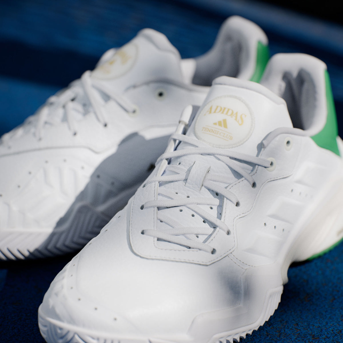 Adidas Barricade 13 M Leather Sneakers - White / Green - view 8