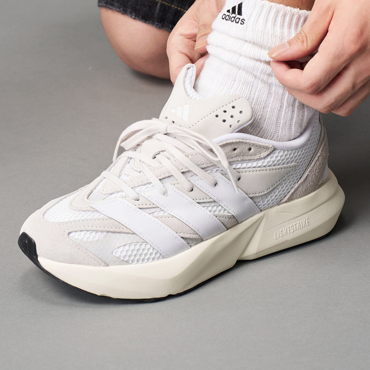 Adidas Lightblaze Sneakers - Crystal White / White / Light Grey - view 1