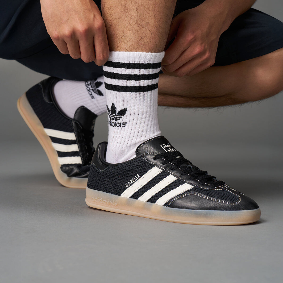 Adidas Gazelle Indoor Sneakers - Black / Chalk White / Magic Beige - view 1
