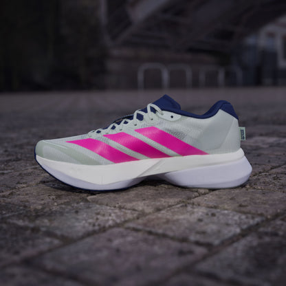 Adidas Adizero Boston 13 M Sneakers - Linen Green / Bright Pink / Dark Blue - view 6