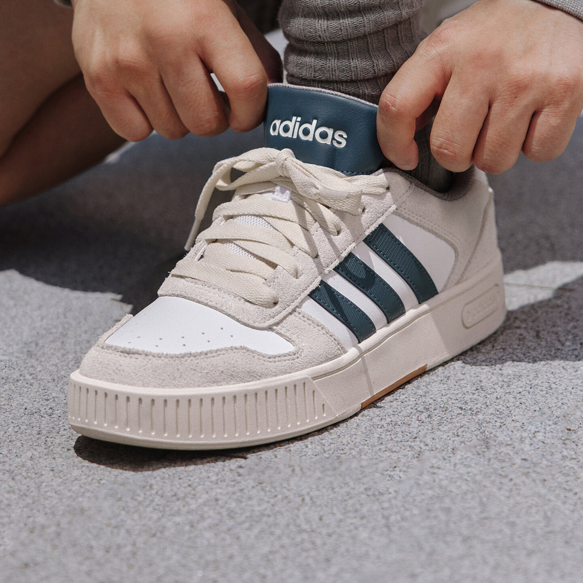 Adidas D-PAD Classic Sneakers - White / Preloved Blue / Brown - view 1