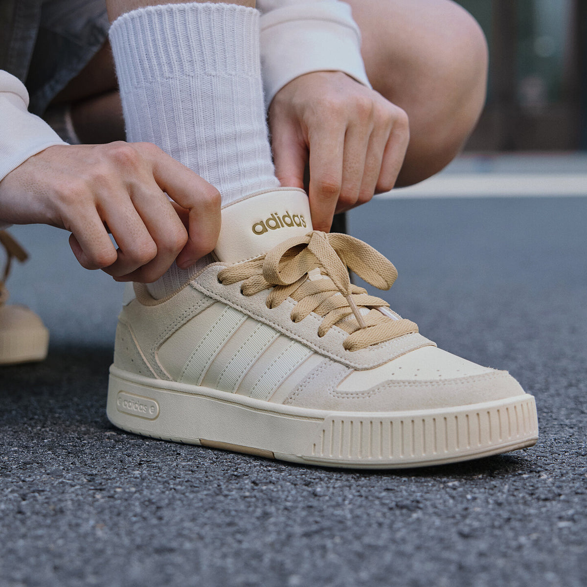 Adidas D-PAD Classic Sneakers - White / Preloved Blue / Brown - view 1