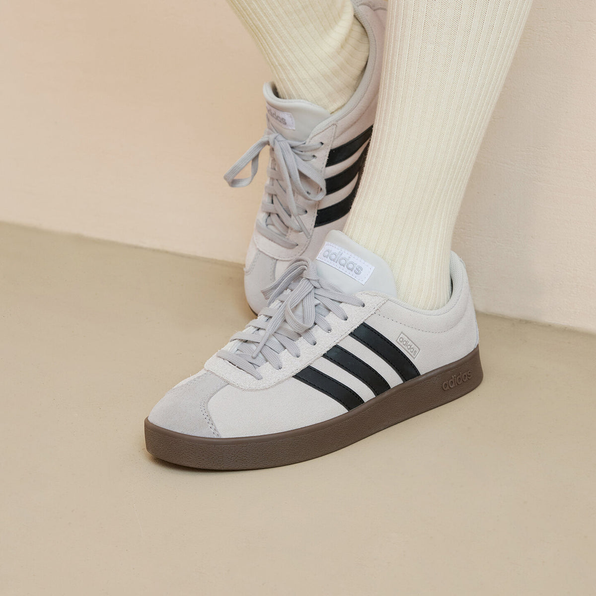 Adidas VL Court 2.0 Sneakers - Dark Blue / Light Blue / Resin Yellow - view 4