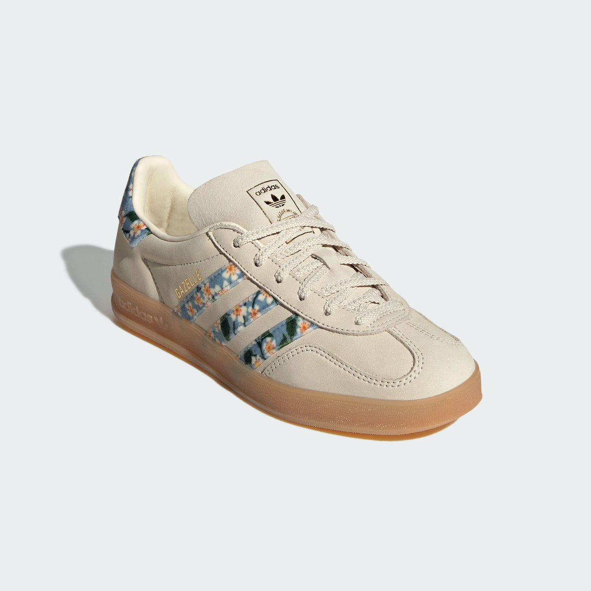 Adidas Gazelle Indoor W Sneakers - Off White / Gold / Textured Blue - view 6
