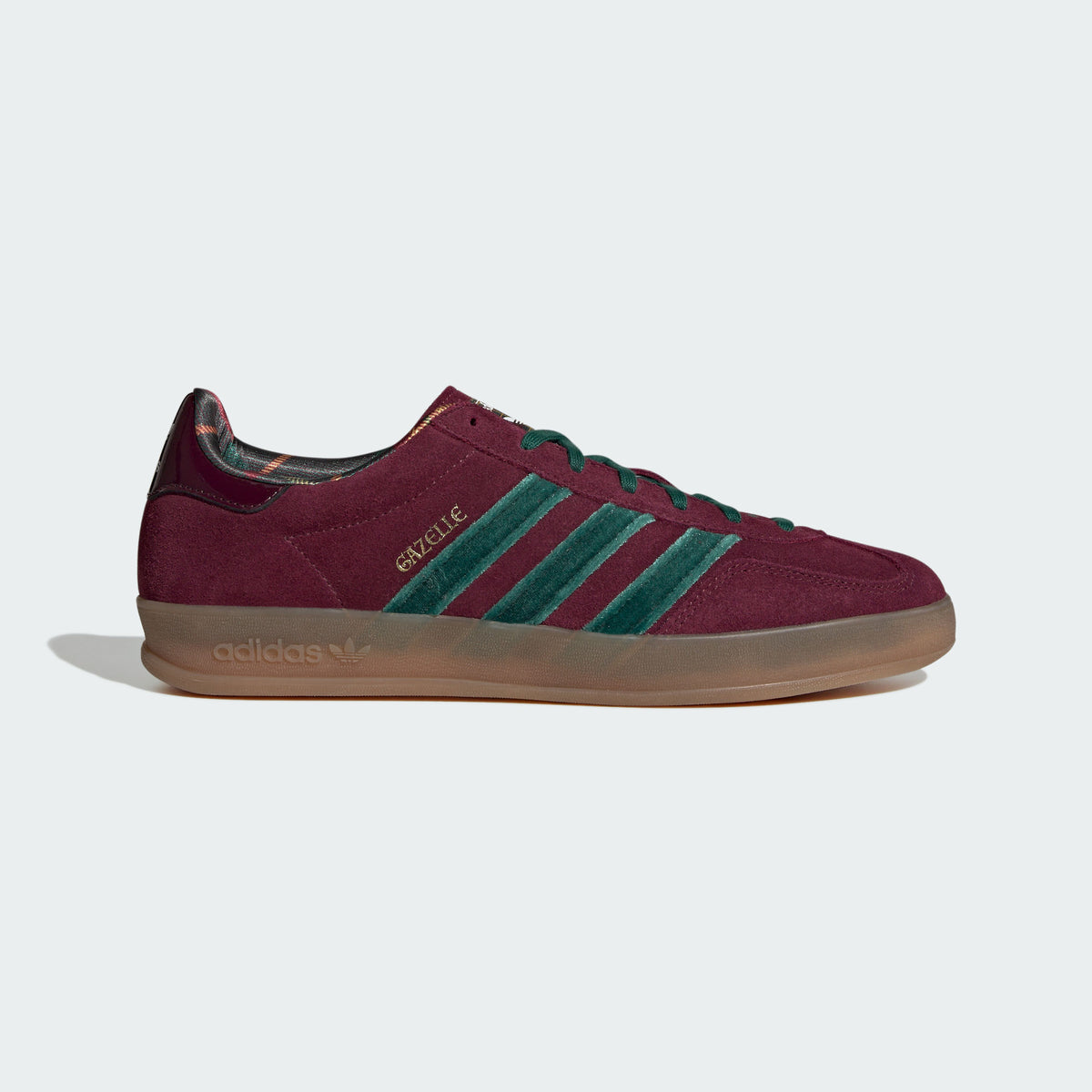 Adidas Gazelle Indoor Sneakers - Plum / Forest Green - view 1