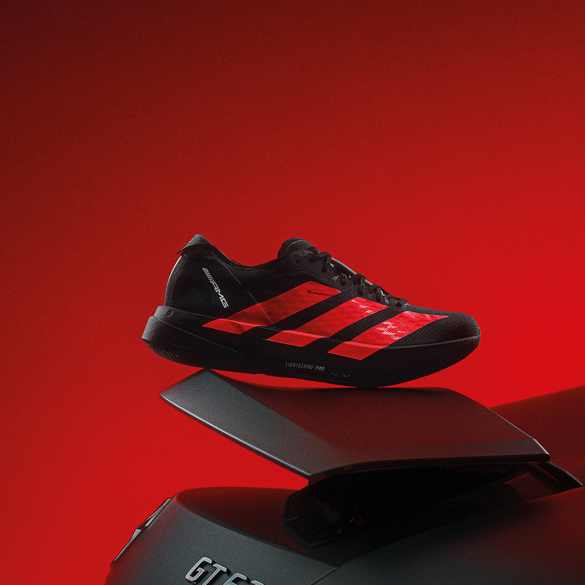 Adidas Adizero Adios PRO 4 M AMG Sneakers - Black / Bright Red - view 7