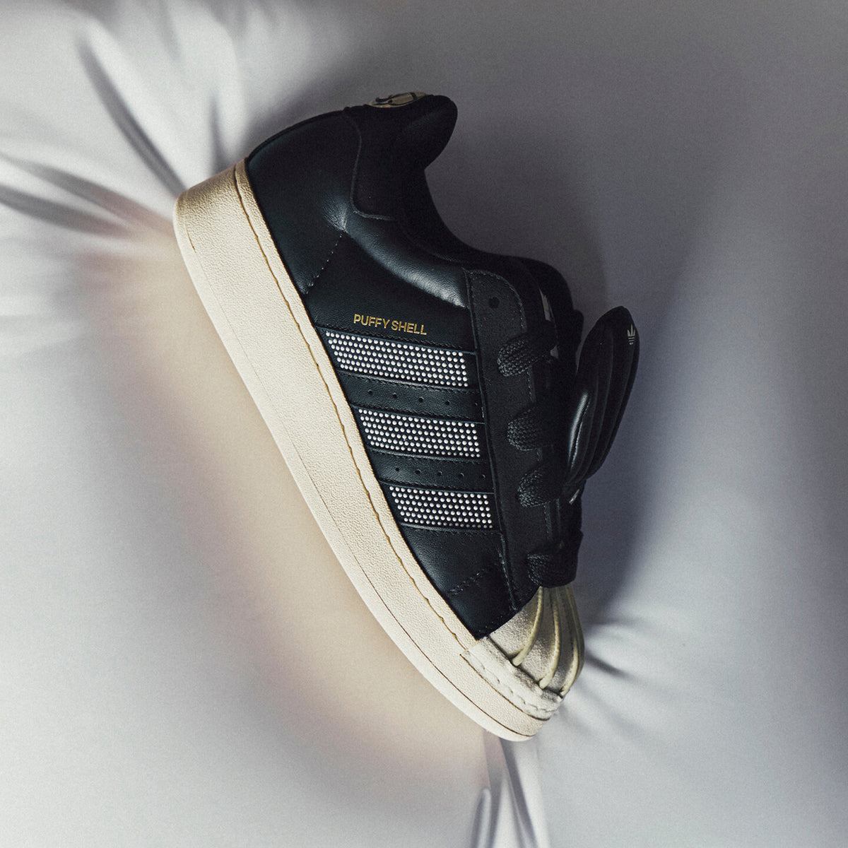 Adidas Superstar Puffy Shell Sneakers - Black / Off White - view 5