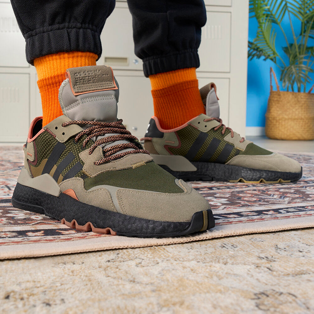 Adidas NITE Jogger Sneakers - Green / Light Beige / Ochre / Orange - view 1
