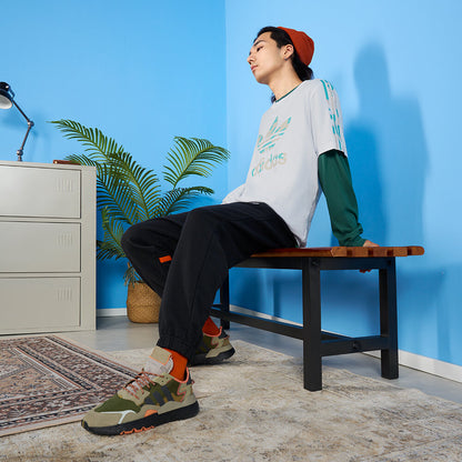 Adidas NITE Jogger Sneakers - Green / Light Beige / Ochre / Orange - view 3