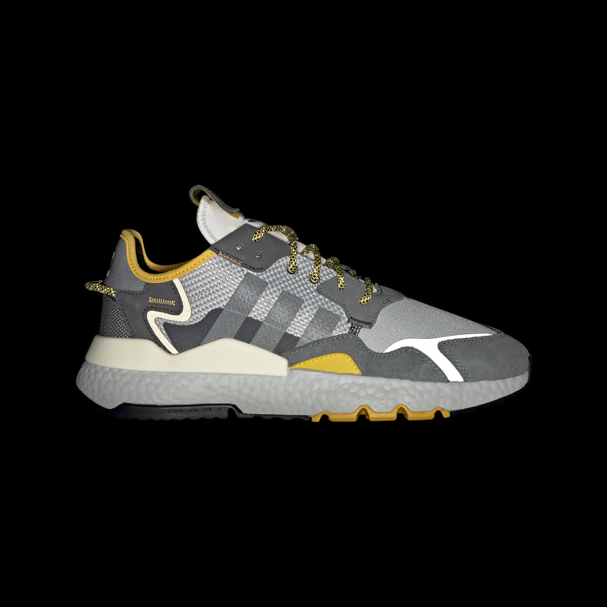 Adidas NITE Jogger Sneakers - Black / Yellow - view 5