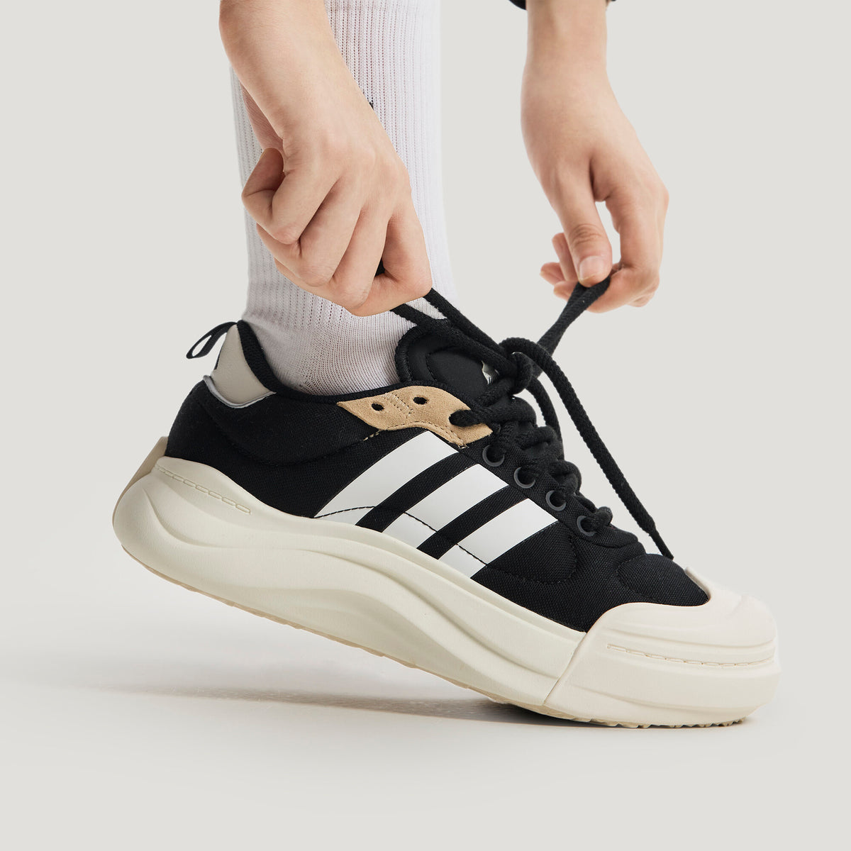 Adidas Maxxcourt SPW Sneakers - Crystal White / Black / Dark Orange - view 7