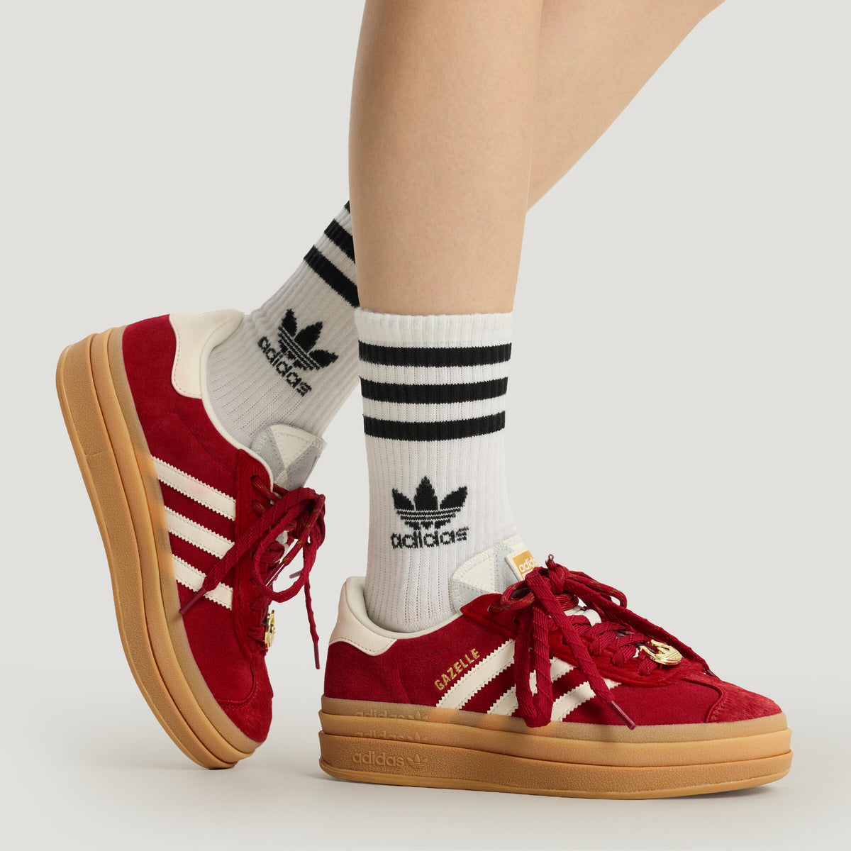 Adidas Gazelle BOLD Sneakers - Energy Red / White / Resin Yellow - view 4