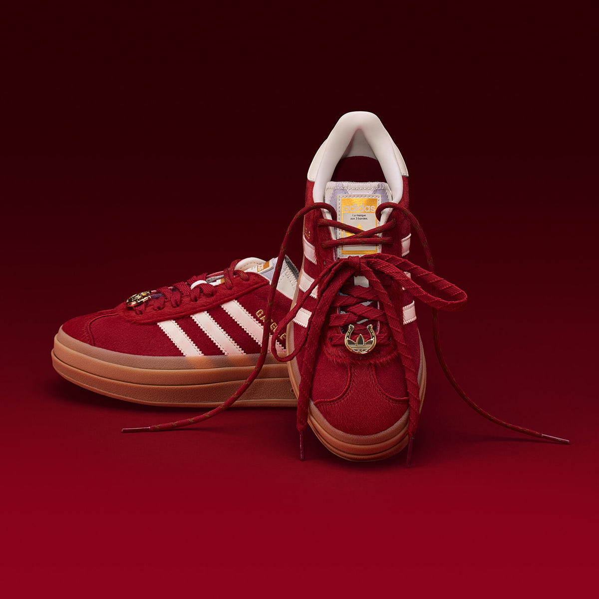 Adidas Gazelle BOLD Sneakers - Energy Red / White / Resin Yellow - view 2