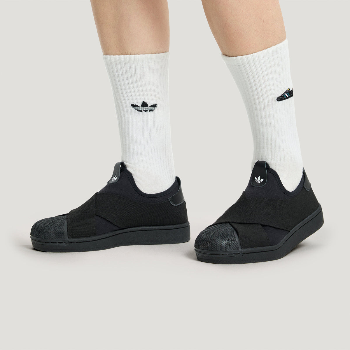Adidas Superstar II Slipon Sneakers - Black / White - view 1