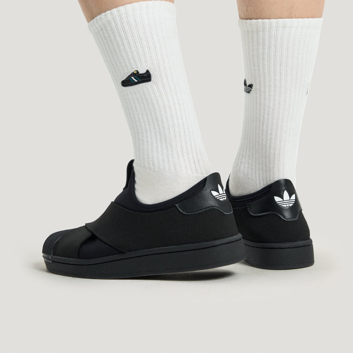 Adidas Superstar II Slipon Sneakers - Black / White - view 2
