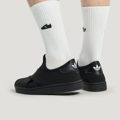 Adidas Superstar II Slipon Sneakers - Black / White - view 2