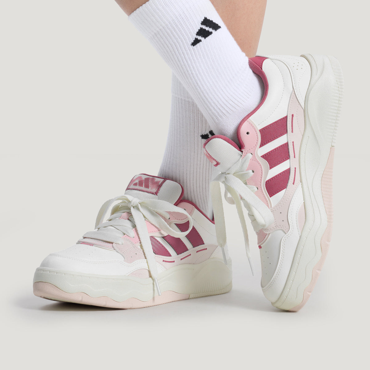 Adidas Lite Shuffle Sneakers - Crystal White / Black / Light Grey - view 1