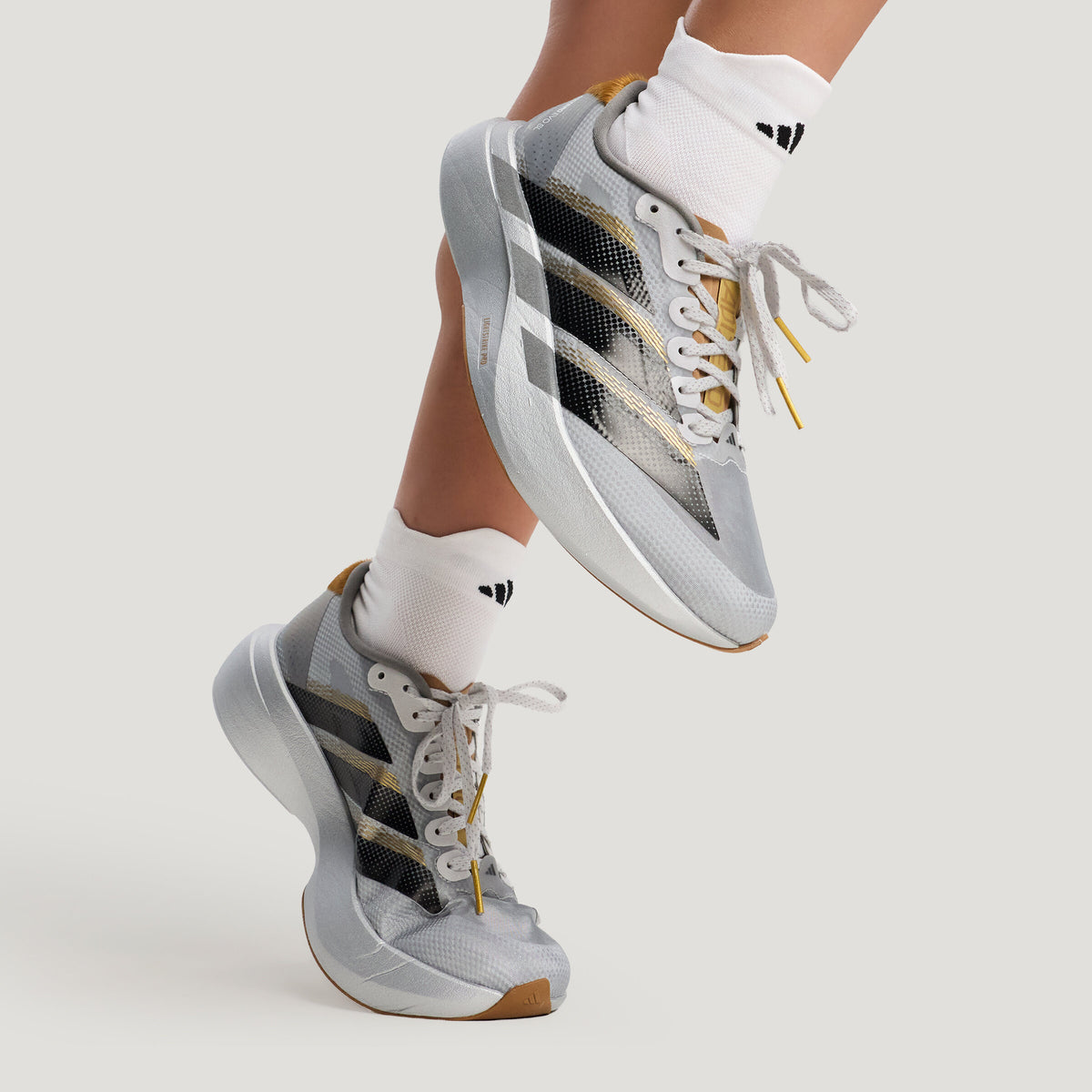 Adidas Adizero EVO SL Woven CNY Sneakers - Light Grey / Iron Metallic / Silver Metallic - view 1