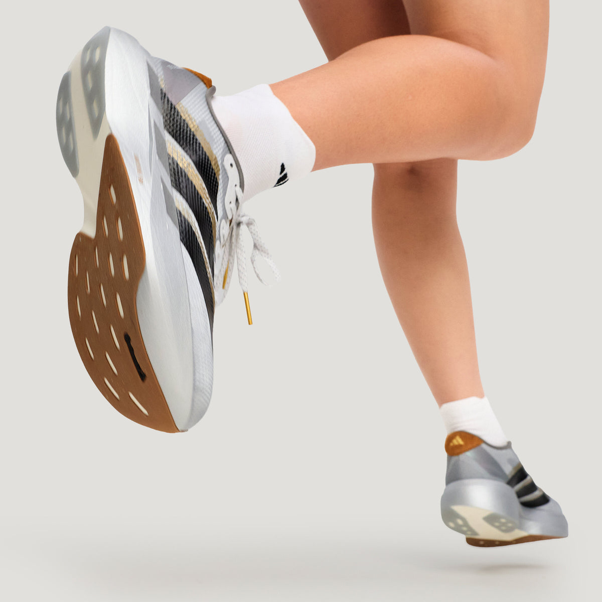 Adidas Adizero EVO SL Woven CNY Sneakers - Light Grey / Iron Metallic / Silver Metallic - view 2