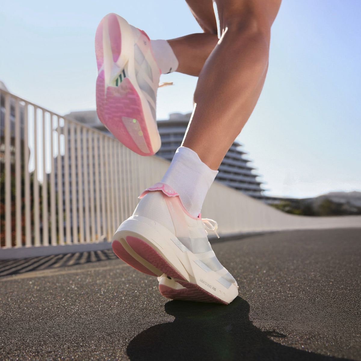Adidas Adizero Adios PRO 4 M Sneakers - Crystal White / Silver Metallic / Blessed Pink - view 4