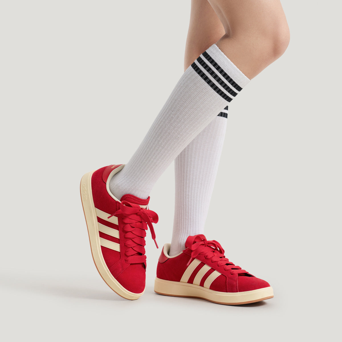 Adidas Grand Court BASE 00s Sneakers - White / Resin Yellow - view 5