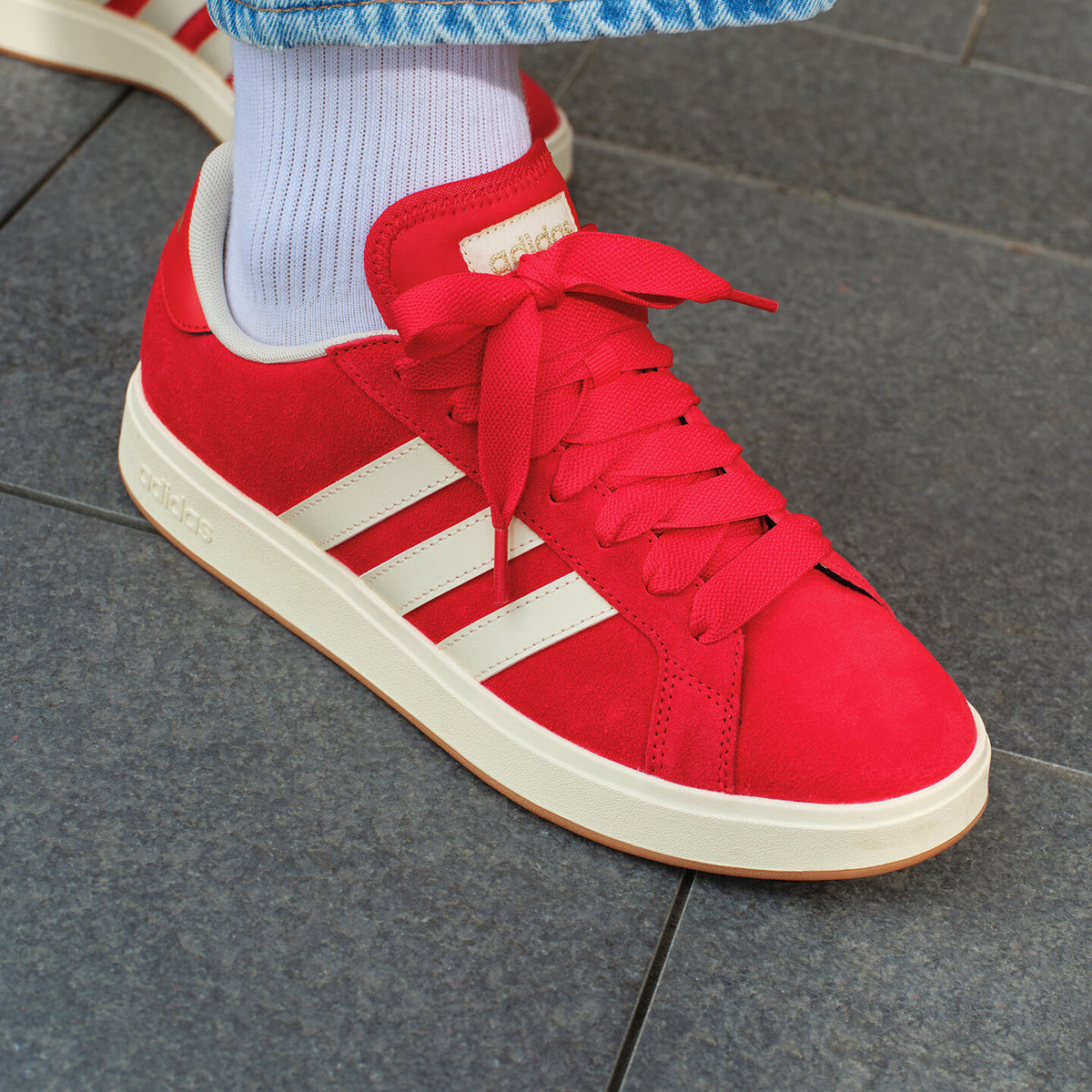 Adidas Grand Court BASE 00s Sneakers - White / Resin Yellow - view 4