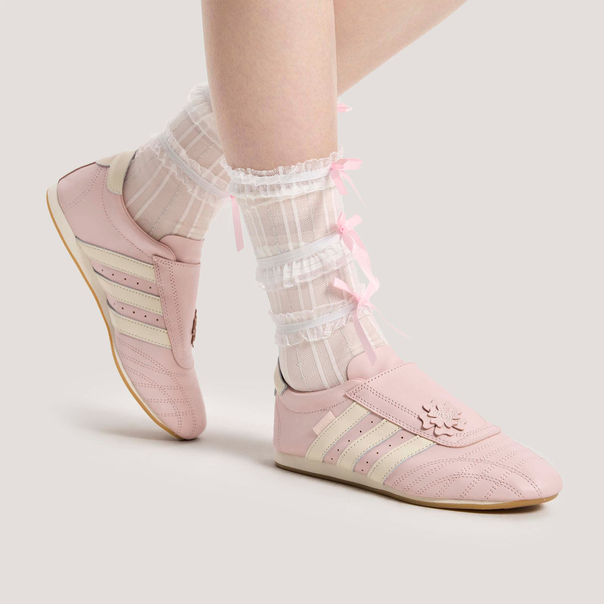 Adidas Taekwondo W Sneakers - Light Pink / Off White / Resin Yellow - view 1