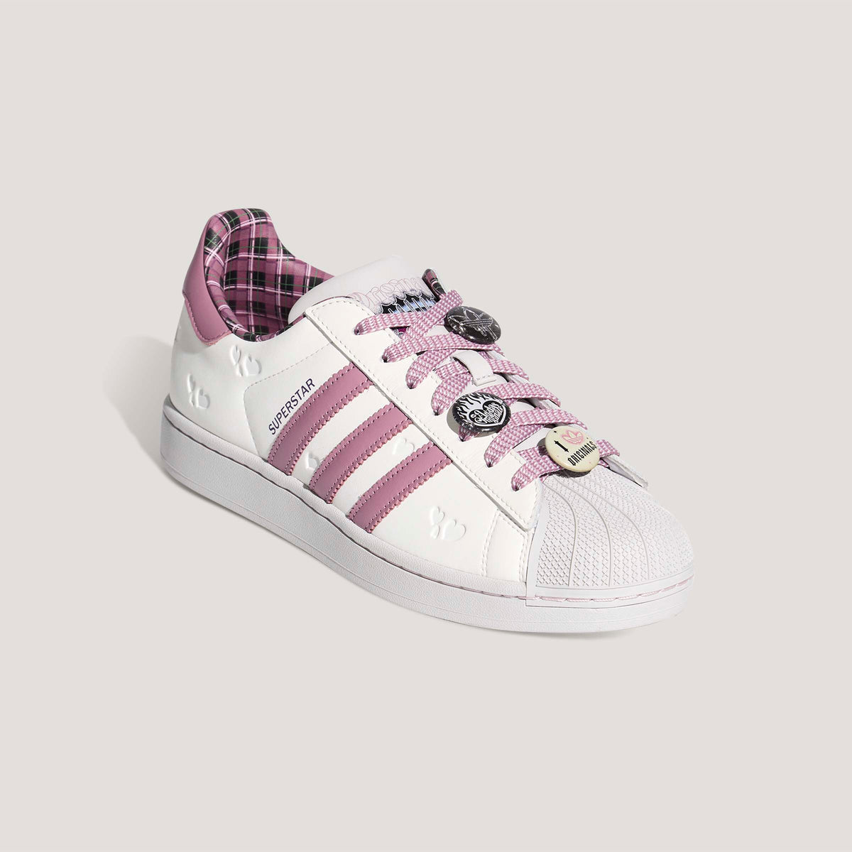 Adidas Superstar II Sneakers - Crystal White / Magic Mauve / Light Grey - view 2