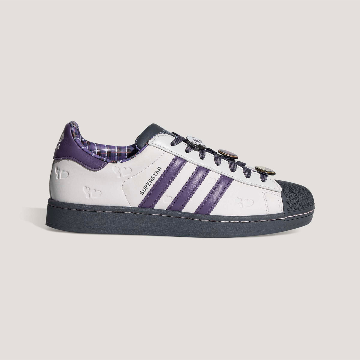 Adidas Superstar II Sneakers - Crystal White / Magic Mauve / Light Grey - view 1