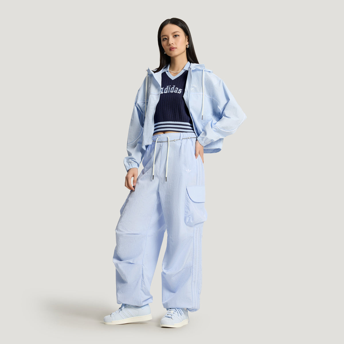 Adidas Superstar II Sneakers - Light Blue / Crystal White - view 6