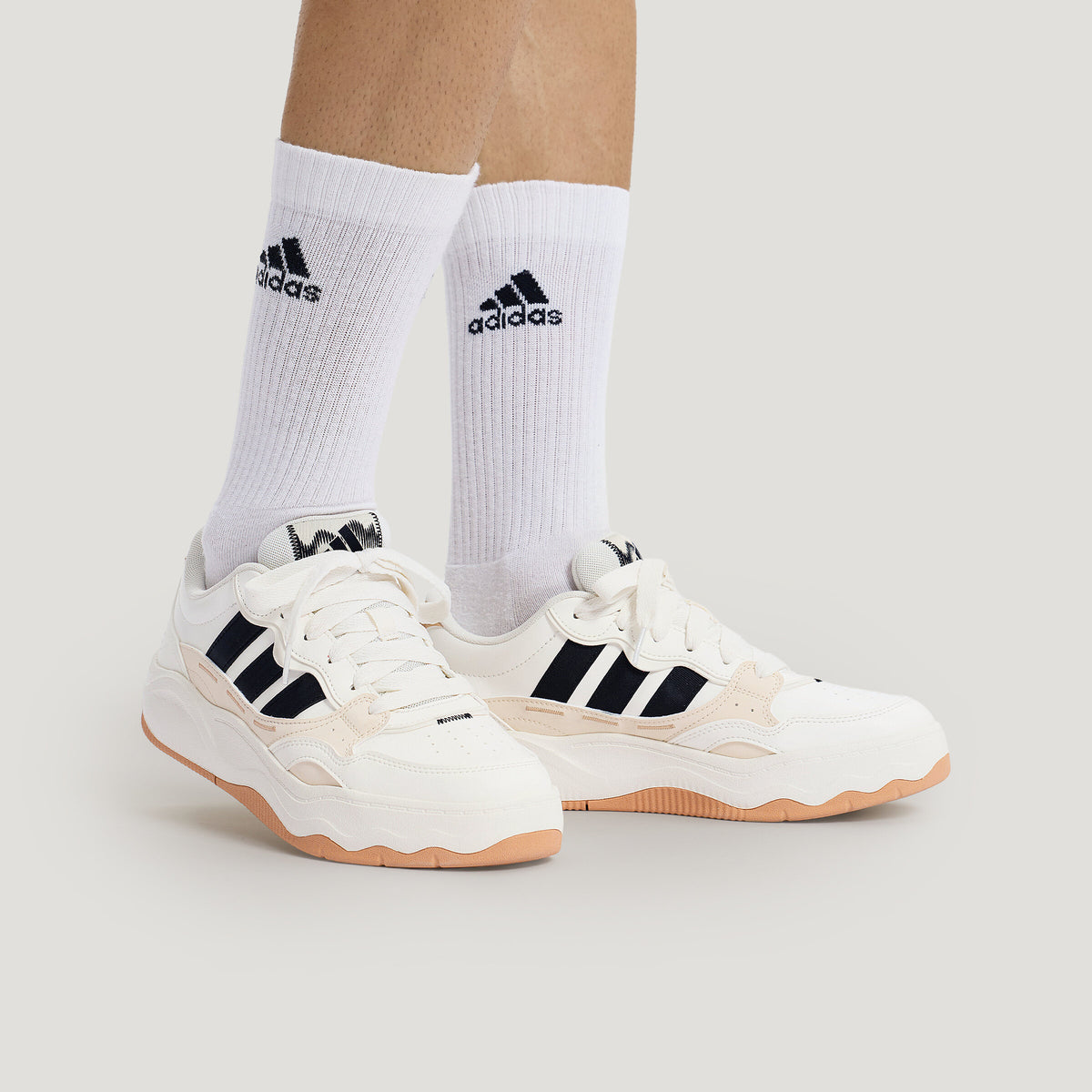 Adidas LITE Shuffle Sneakers - White / Pale Lilac / Light Purple - view 1