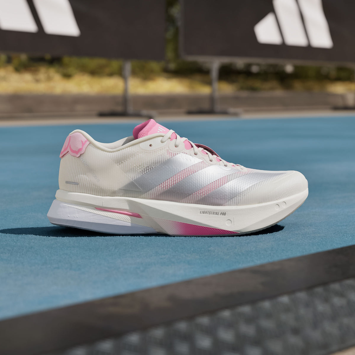 Adidas Adizero Boston 13 M Sneakers - Crystal White / Silver Metallic / Blessed Pink - view 4