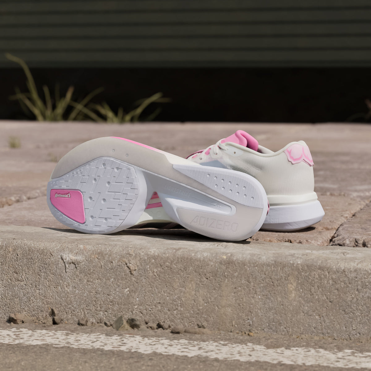 Adidas Adizero Boston 13 M Sneakers - Crystal White / Silver Metallic / Blessed Pink - view 5