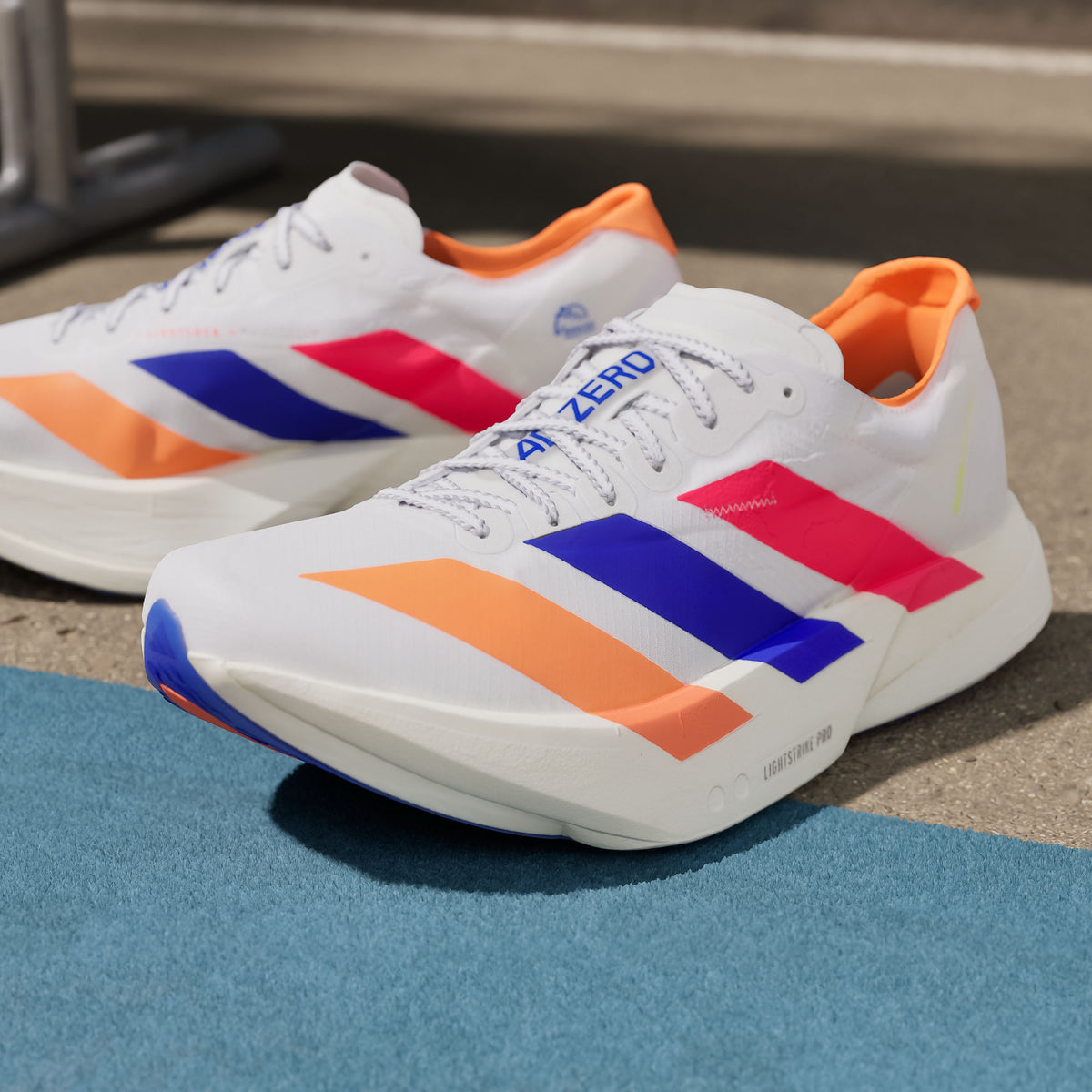 Adidas Adizero Adios PRO 4 M Sneakers - White / Bright Red / Bright Blue - view 7