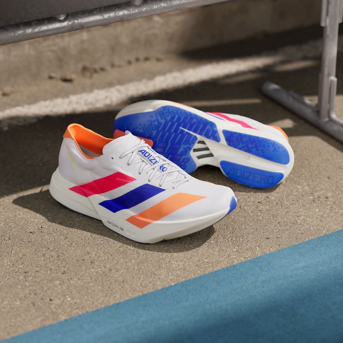 Adidas Adizero Adios PRO 4 M Sneakers - White / Bright Red / Bright Blue - view 6