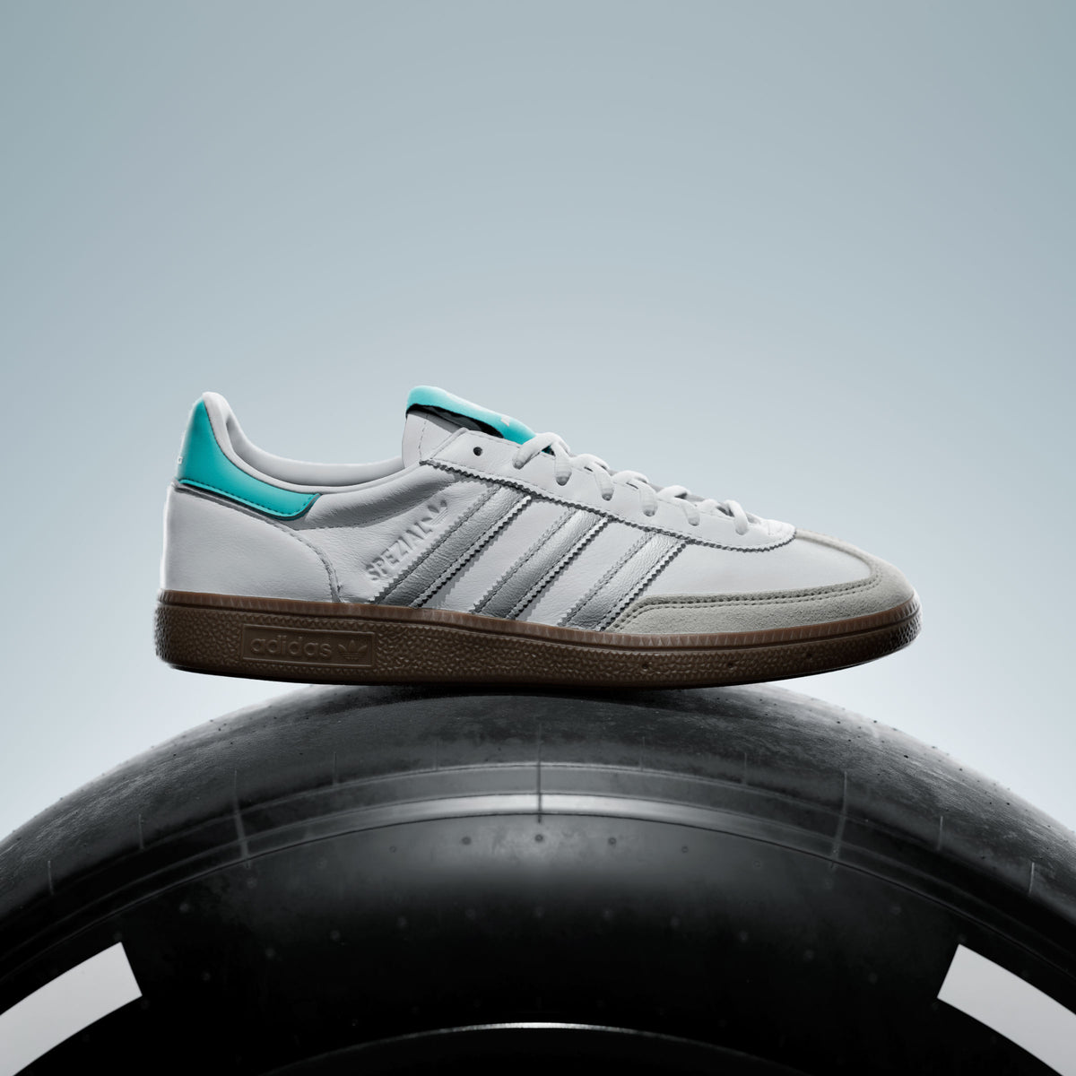Adidas Handball Spezial MER Sneakers - White / Silver Metallic / Resin Yellow - view 1